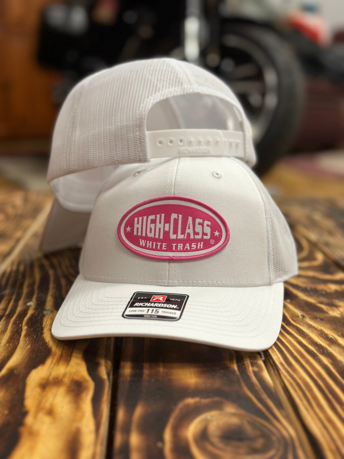 Pink HCWT OG Patched Trucker SnapBack cap - White/White